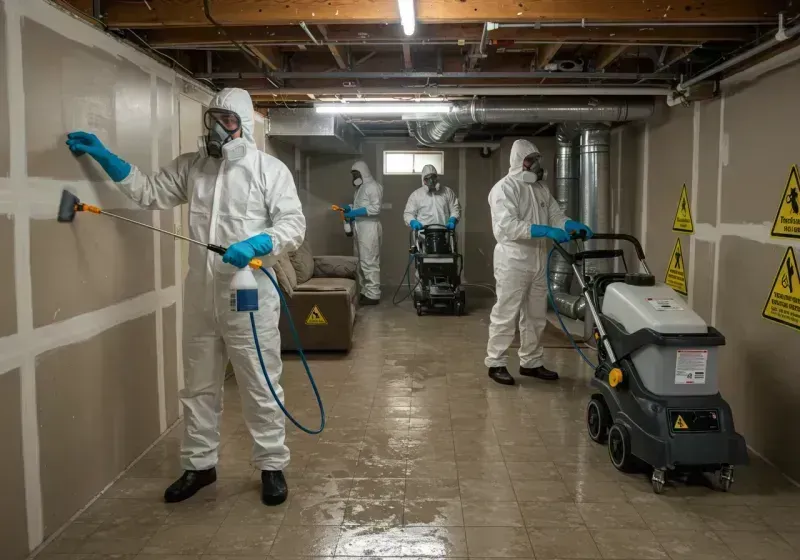 Basement Moisture Removal and Structural Drying process in Ham Lake, MN